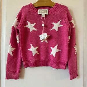 Sail to Sable Girls Pink Star Sweater